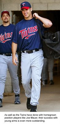 Catcher Joe Mauer is just one of the great homegrown talents on the Twins.