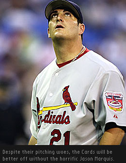 Jason Marquis bolted from the St. Louis Cardinals to the Chicago Cubs for a boatload of cash that he is definitely not worth.