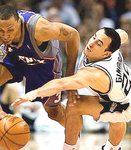Even though he's hustles his ass off, if you could package San Antonio Spurs guard Manu Ginobili and land Amare Stoudemire, you've got to make the deal.