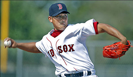 Boston Red Sox starting pitcher Daisuke Matsuzaka is under intense media scrutity this spring.