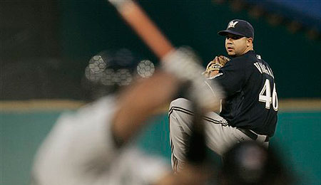 Milwaukee Brewers starting pitcher Claudio Vargas pitched very well on Tuesday.