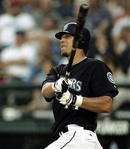 Seattle Mariners first baseman Richie Sexson is struggling with his BA as usual.
