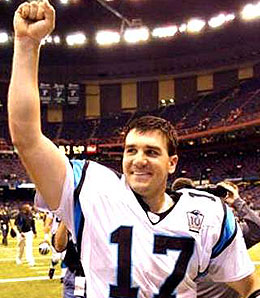 Jake Delhomme has been a pleasant surprise so far.