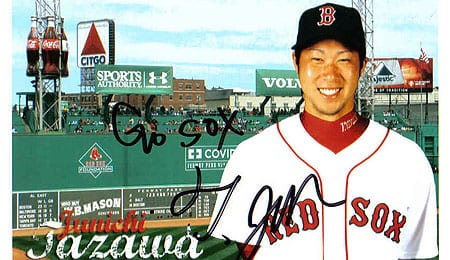 Junichi Tazawa is excelling in the Boston Red Sox system.