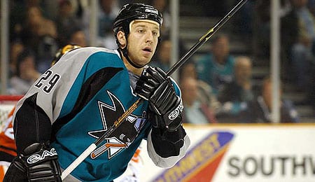 Ryane Clowe is off to a bad start for the San Jose Sharks.