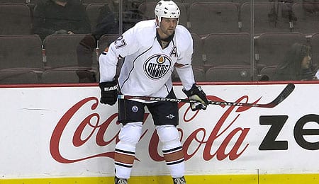 Dustin Penner is blazing for the Edmonton Oilers.