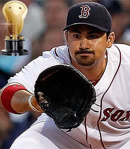 Adrian Gonzalez didn't exactly bring speed to the Boston Red Sox.