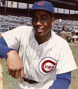 Ernie Banks never saw the playoffs for the Chicago Cubs.