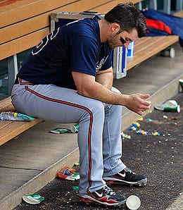 Dan Uggla is racking up the strikeouts for the Atlanta Braves.