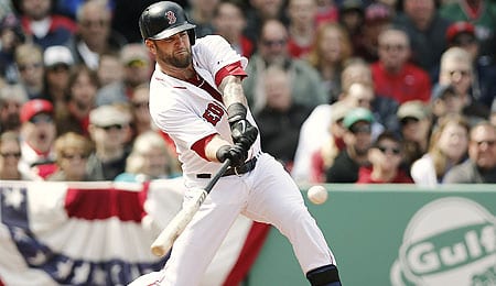 Mike Napoli came up big for the Boston Red Sox.