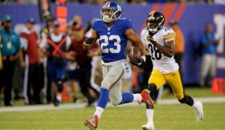 Rashad Jennings is dealing with a knee injury for the New York Giants.
