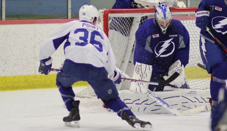 Andrei Vasilevskiy, Tampa Bay Lighting's first round pick from 2012, has arrived.