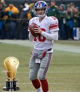 Eli Manning was under scrutiny for the New York Giants.