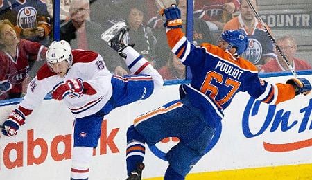 Benoit Pouliot is fitting in nicely on the top line for the Edmonton Oilers.