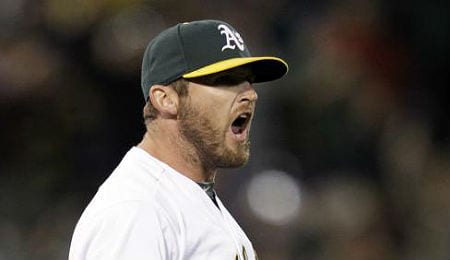 Ryan Cook has been cuffed around for the Oakland Athletics this spring.