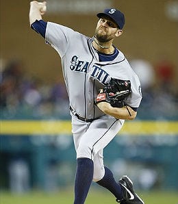 Tom Wilhelmsen is the current closer for the Seattle Mariners.