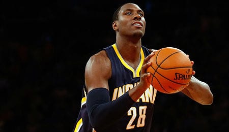 Ian Mahinmi is being a beast for the Indianapolis Pacers.
