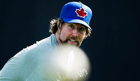 R.A. Dickey is one of the best knuckleballers in the game for the Toronto Blue Jays.