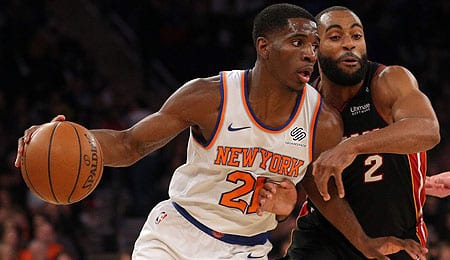 Damyean Dotson is playing very well for the New York Knicks.