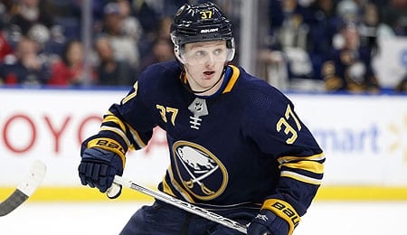 Casey Mittelstadt is starting to contribute offensively for the Buffalo Sabres.