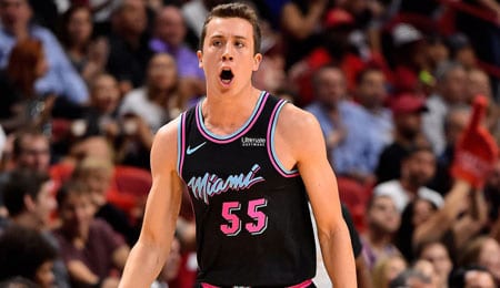 Duncan Robinson played great in the G-League for the Miami Heat.