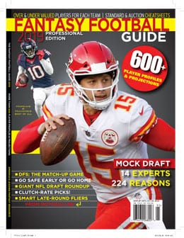 The 2019 Fantasy Football Guide is here.