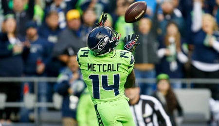 DK Metcalf is fast, mean and strong for the Seattle Seahawks.