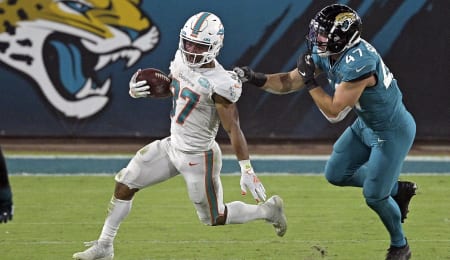 Myles Gaskin made a triumphant return to the Miami Dolphins.
