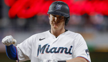 Garrett Cooper is hitting well down the stretch for the Miami Marlins.