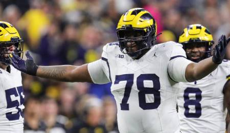 Kenneth Grant of the Michigan Wolverines will interest several NFL teams in the draft.