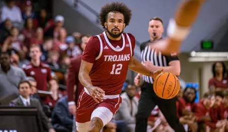 Tayton Conerway leads the offense for the Troy Trojans.