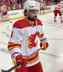 Rasmus Andersson has matched his best goal total for the Calgary Flames.