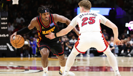 Buddy Hield stepped up for the Atlanta Hawks.