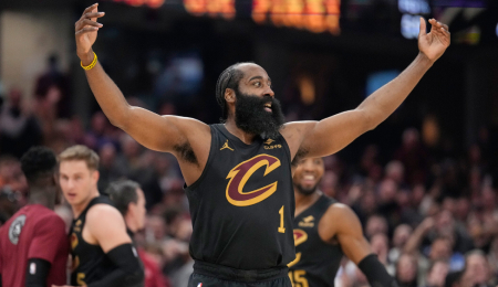 James Harden had a big game for the Cleveland Cavaliers.