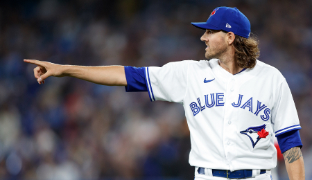 Kevin Gausman hit a major career milestone for the Toronto Blue Jays.